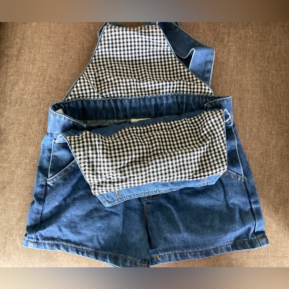 Infants/Kids Blue Denim Overalls - Picture 2 of 5